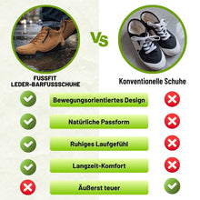 Lade das Bild in den Galerie-Viewer, FussFit – Ergonomische & rutschfeste Barfußschuhe aus Leder | Natürlicher Komfort & Grip
