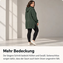 Lade das Bild in den Galerie-Viewer, KuschelLiebe – extra langer Oversize-Wohlfühlhoodie | deckenweich, warm & vorteilhaft geschnitten