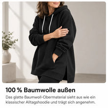 Lade das Bild in den Galerie-Viewer, KuschelLiebe – extra langer Oversize-Wohlfühlhoodie | deckenweich, warm & vorteilhaft geschnitten