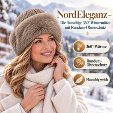 Lade das Bild in den Galerie-Viewer, NordEleganz – Die flauschige 360°-Wintermütze mit Rundum-Ohrenschutz