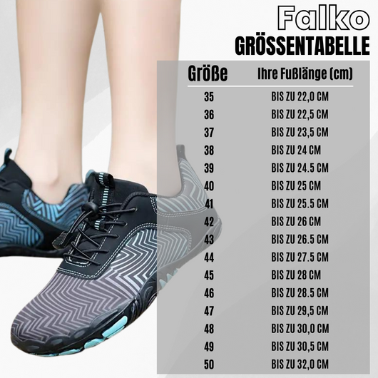 FALKO - ergonomische, schmerzlindernde & wasserabweisende Barfußschuhe für Entlastung bei Rückenschmerzen & Gelenkproblemen