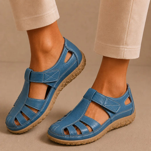 BellaVita Komfort-Sandale aus Leder — Premium-Soft · Rutschfest · Federleicht