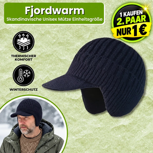 Fjordwarm – Skandinavische Wintermütze mit Ohrenschutz (Unisex-Einheitsgröße) | 1-€ Aktion