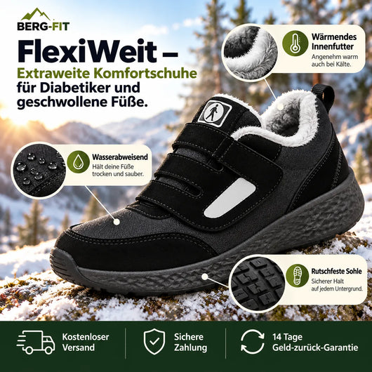FlexiWeit – Extraweite Komfortschuhe für Diabetiker und geschwollene Füße