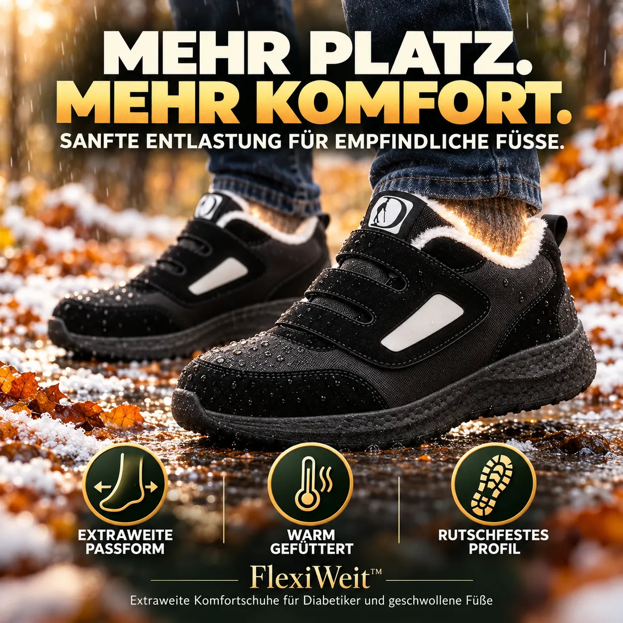 FlexiWeit – Extraweite Komfortschuhe für Diabetiker und geschwollene Füße