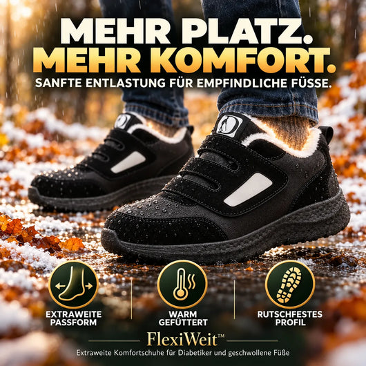 FlexiWeit – Extraweite Komfortschuhe für Diabetiker und geschwollene Füße