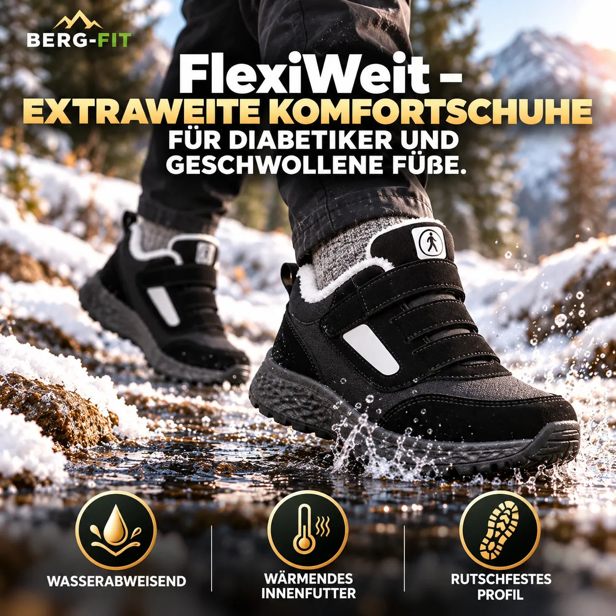 FlexiWeit – Extraweite Komfortschuhe für Diabetiker und geschwollene Füße