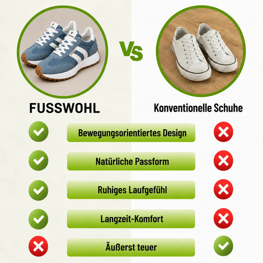 Fusswohl - ergonomische Schmerzlinderungs-Schuhe | Federleicht & Rutschfest