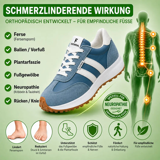 Fusswohl - ergonomische Schmerzlinderungs-Schuhe | Federleicht & Rutschfest