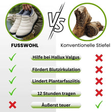 Lade das Bild in den Galerie-Viewer, Fusswohl - ergonomische &amp; rutschfeste Komfort-Winterstiefel

