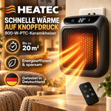 HEATEC -  energiesparende tragbare Komfortheizung mit hoher Heizleistung & Sicherheitssystem ohne Installation | Bis 20 m²