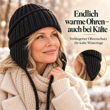 Lade das Bild in den Galerie-Viewer, NordStrick – Handgefertigte Strick-Wintermütze mit verlängertem Ohrenschutz
