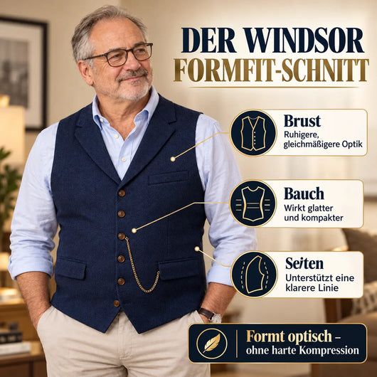 Windsor FormFit – formende Komfortweste für Herren | Elegant & ultrabequem
